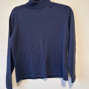 Vintage Valerie Steven’s Wool Navy Blue Turtleneck Sweater